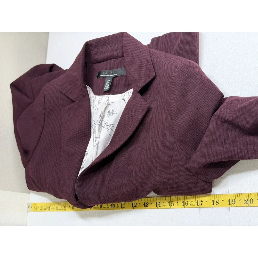 White House Black Market Blazer Womens 2P Burgundy Stretch Office Career Work